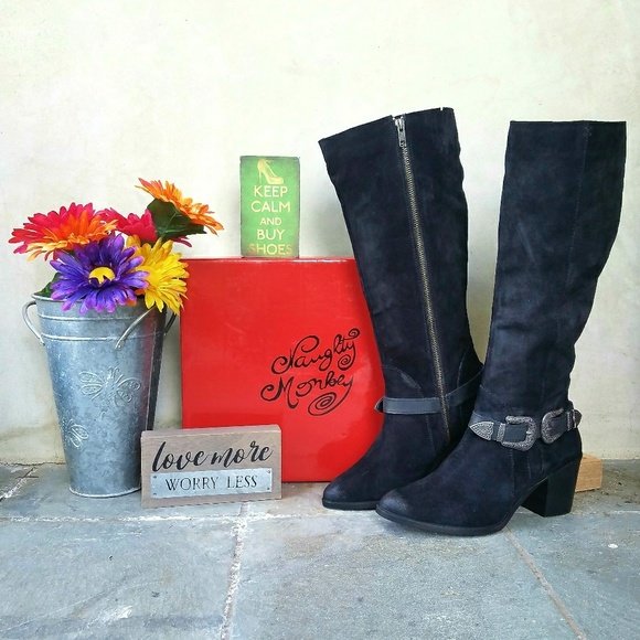 Sassy Naughty Monkey Suede Boots - Picture 4 of 6